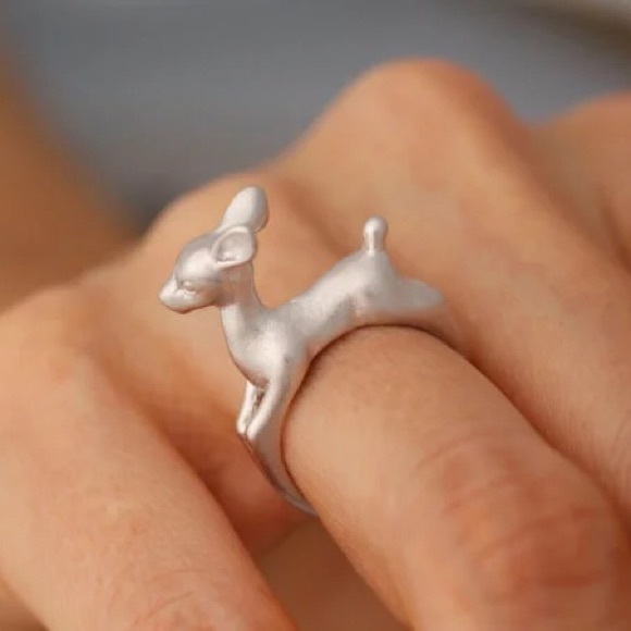 🆕 Bambi Baby Deer Adjustable Ring - Picture 1 of 5